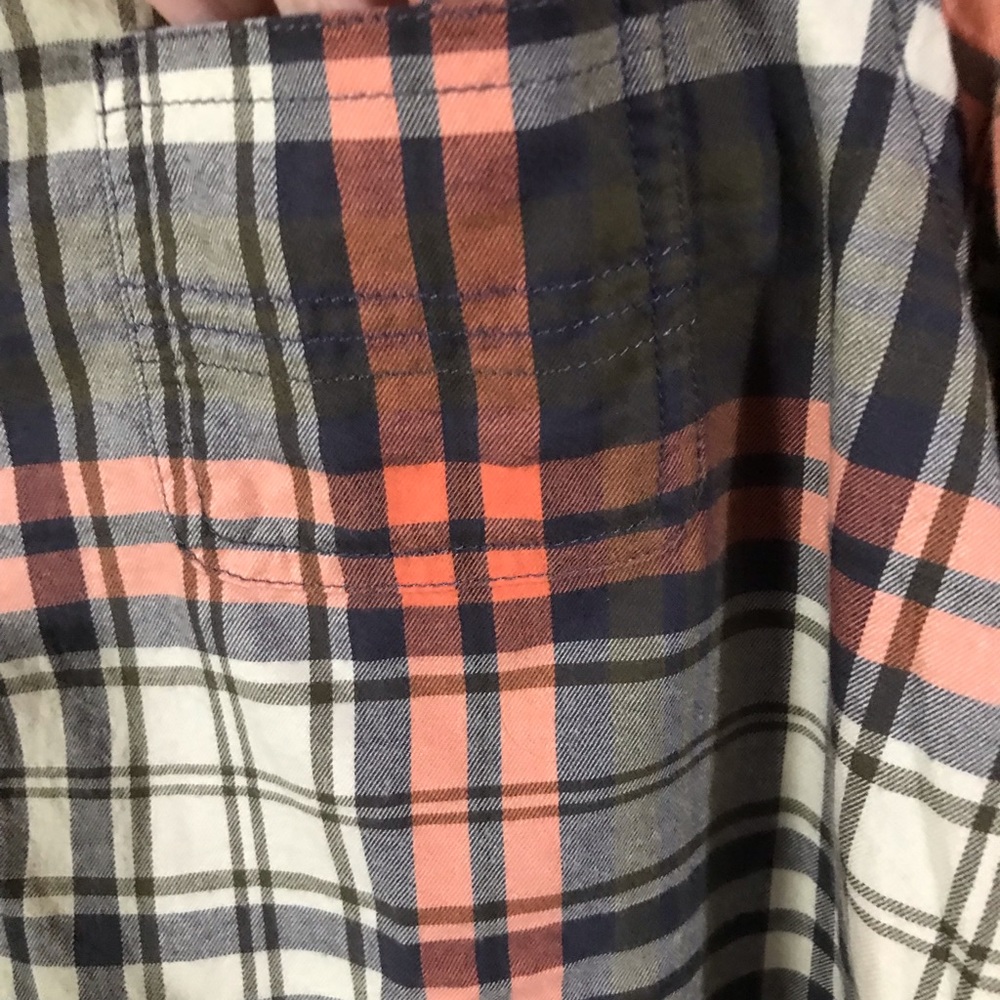The Northface shirt size XL multicolor plaid flannel with roll tab sleeves - Picture 6 of 10